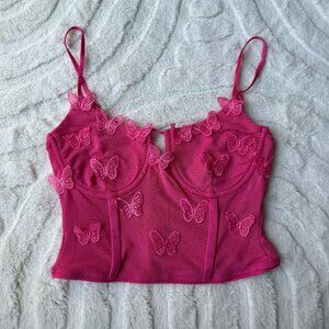 WINDSOR Social Butterfly Mesh Corset Top Size XS